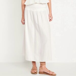 Old Navy High-Waisted Crinkle Gauze Smocked Maxi Skirt size large